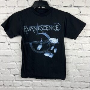 Evanescence Falling Petals T Shirt Cotton Adult Small Rock Band Music Emo Goth